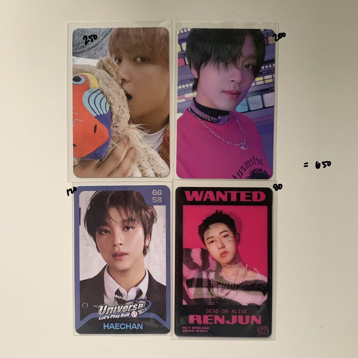 markiyoon's tweet photo. wts lfb haechan +  renjun photocard set - P650 + pf 

— payo/2 days reservation
— reply mine/dm! 

# wts lfb nct 127 dream haechan sticker universe renjun glitch mode ph https://t.co/WvZrat0hTC