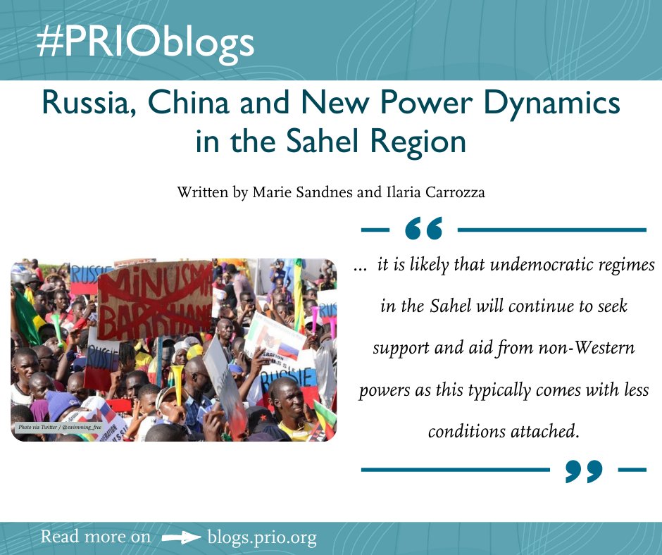 Read our latest #PRIOblogs on the changing power dynamics in Africa’s Sahel region, written by <a href="/SandnesMarie/">Marie Sandnes</a>  and <a href="/ilaria_carrozza/">Ilaria Carrozza 李文呀</a>