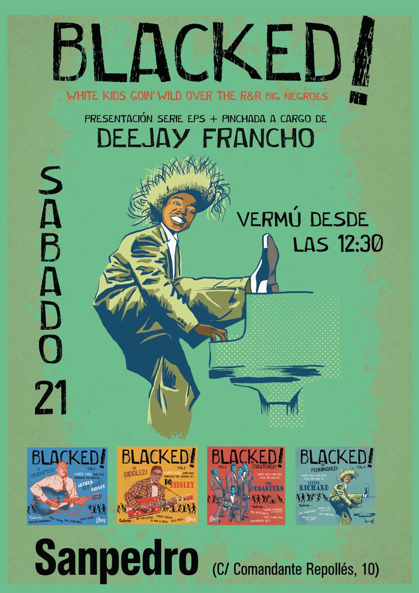 Este sábado tenemos en el bar SANPEDRO a Dee Jay Francho presentando su colección de EP en 7” BLACKED!