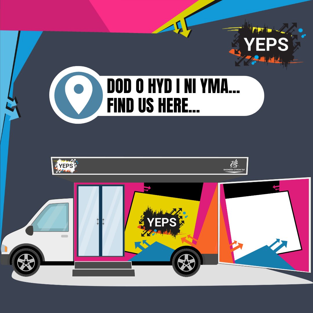 YepsRCT's tweet photo. Dyma'r lleoliadau lle byddwn ni gyda'r Fan YEPS wythnos yma! 📍
Galwch draw i'n gweld ni yma o 6pm - 8pm! 👋
.
Here's the locations of where we will be with the YEPS Van this week! 📍
Pop along and see us at here from 6pm - 8pm! 👋

@RCTCouncil @CyngorRhCT @SportRCT https://t.co/IIbzbu1HES