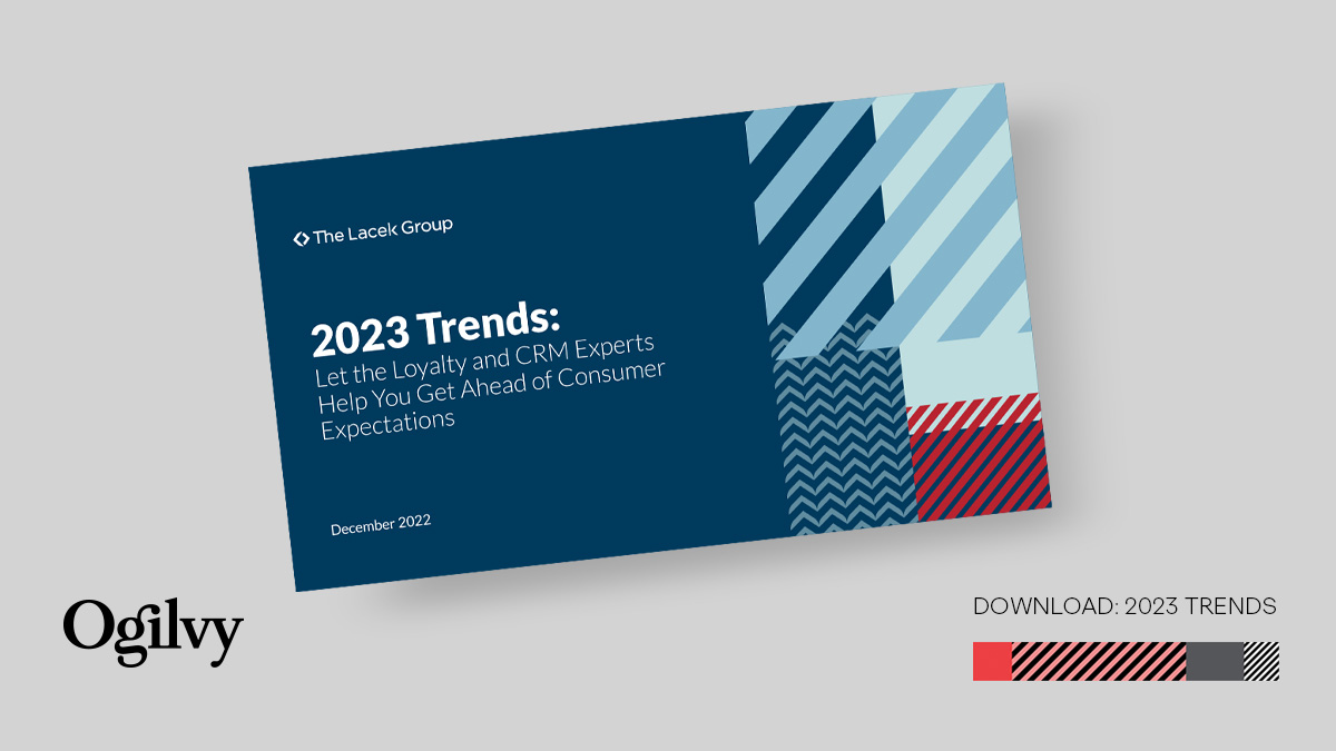 Looking ahead to the biggest 2023 #Trends in #Loyalty + #CRM, the experts at @TheLacekGroup have identified 5 big-picture marketplace shifts that will impact loyalty & customer relationship management strategies in the coming year. Download the report: okt.to/NryV6M