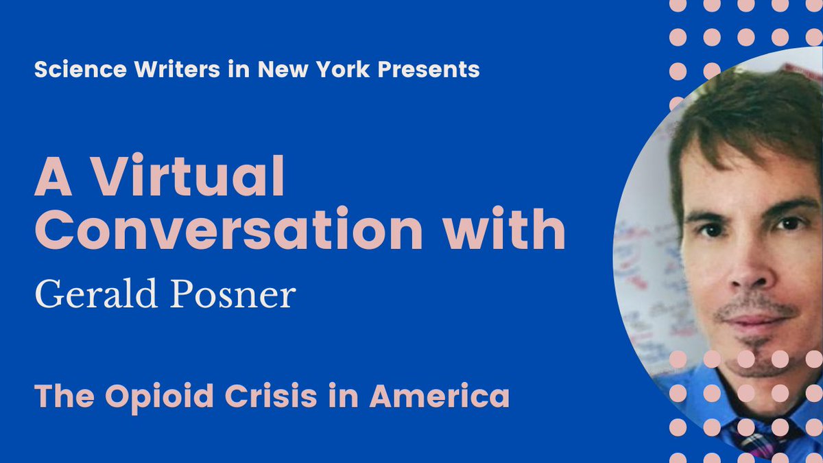 Science Writers in New York aka SWINY 🐷 (@swiny) on Twitter photo Join us Thursday 1/19 at 7 pm EST when <a href="/Dlloydlevine/">David Levine</a> talks with <a href="/geraldposner/">Gerald Posner</a> about the #opioid crisis in America. Free registration required: swiny.org/2023/01/jan-19… Join us Thursday 1/19 at 7 pm EST when <a href="/Dlloydlevine/">David Levine</a> talks with <a href="/geraldposner/">Gerald Posner</a> about the #opioid crisis in America. Free registration required: swiny.org/2023/01/jan-19…