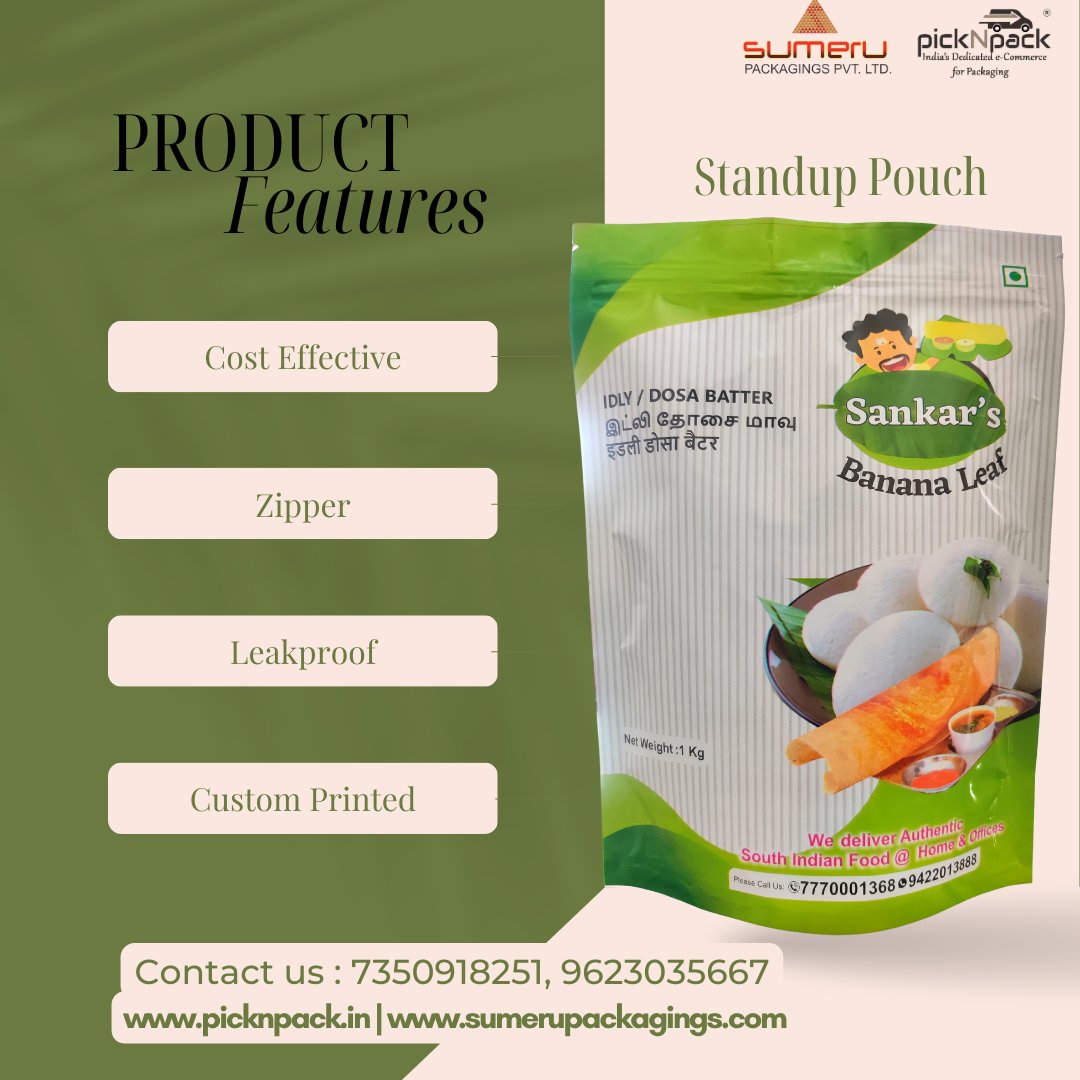 picknpack_in's tweet photo. PickNpack offers superior quality customized printed pouches.
Available in different types of size, color, shape &amp; print finishing with affordable prices.
Order now!
#packaging #customprinting #customprintedpouches #packagingdesign #productspackaging #customizedpackaging https://t.co/jJQQAANAee
