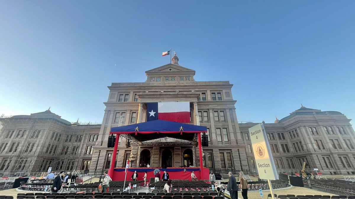 GregAbbott_TX's tweet photo. Beautiful morning in Austin. 

Ready to take the oath of office and work these next four years to keep Texas the greatest state in the greatest nation in the world.

#TXInauguration2023 https://t.co/g9vJwbNJBW