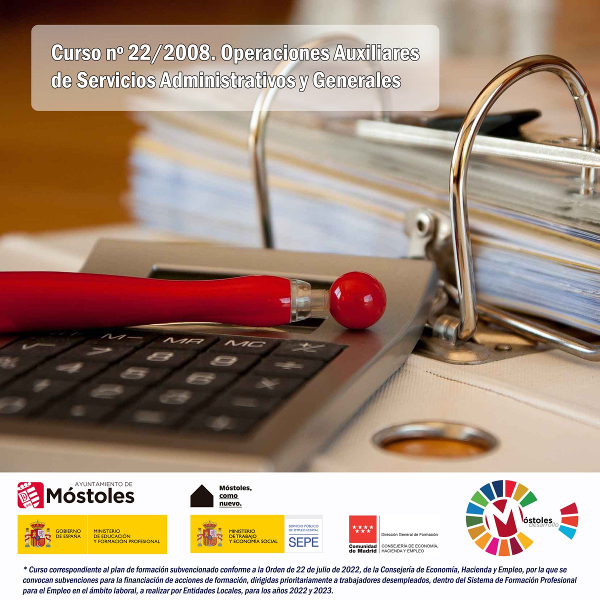 mostdesarrollo's tweet photo. Obtén el certificado de "Operaciones auxiliares de servicios administrativos y generales" y amplía tus oportunidades laborales. Solicítalo en 👉 https://t.co/6xnYbreOIA
+ info en 📧 formacion@mostolesdesarrollo.es 
#Desempleados #CertificadosProfesionalidad #CursosGratuitos https://t.co/q2YoVL1Bc9