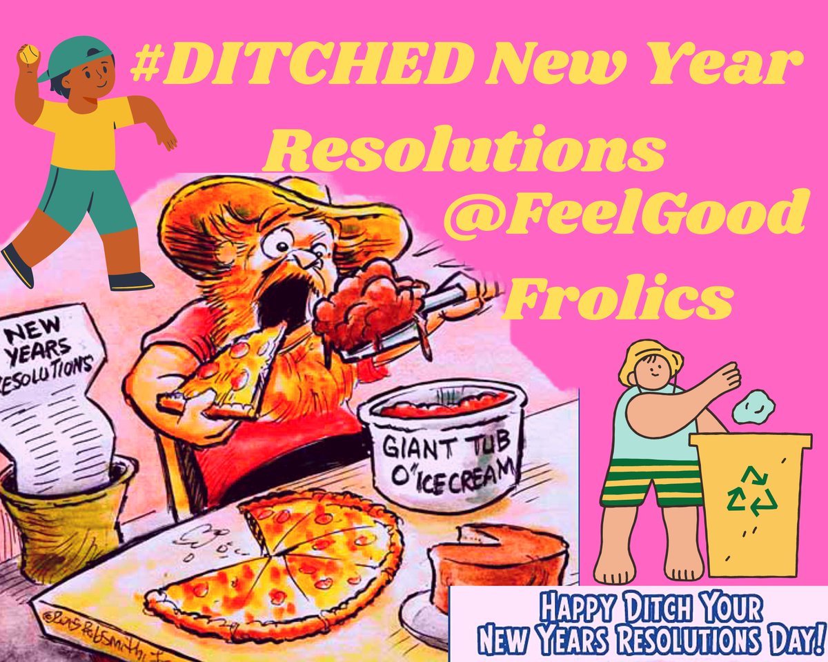 FeelGoodFrolics's tweet photo. Inspired By The #DitchNewYearsResolutionDay Today The @FeelGoodFrolics Wonder What New Year Resolutions You Are Keeping And What NOT! Time For FROLICS And FEEL GOOD FUN!
Join Us NOW With Me @tweetfeelsgood And @ZeroFUX4U2 @BellaLaRue1 And Play:
#DitchedNewYearResolutions https://t.co/cpkVmLCCmv