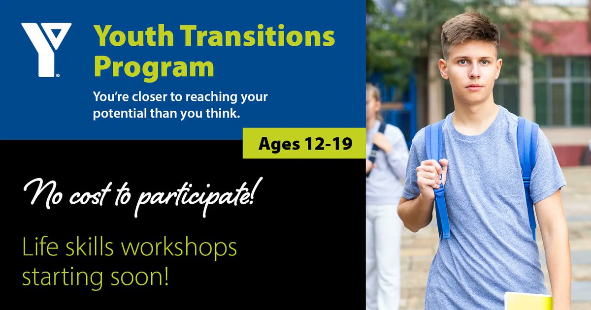 Our Youth Transitions Program free life skills workshops make a huge difference for teens! Learn how to adult, cope with life and explore your potential. 

Sign up now at: ymcasm.ca/youthtransitio…

#youth #youthquest #youthprogram #simcoecounty #simcoe #muskoka