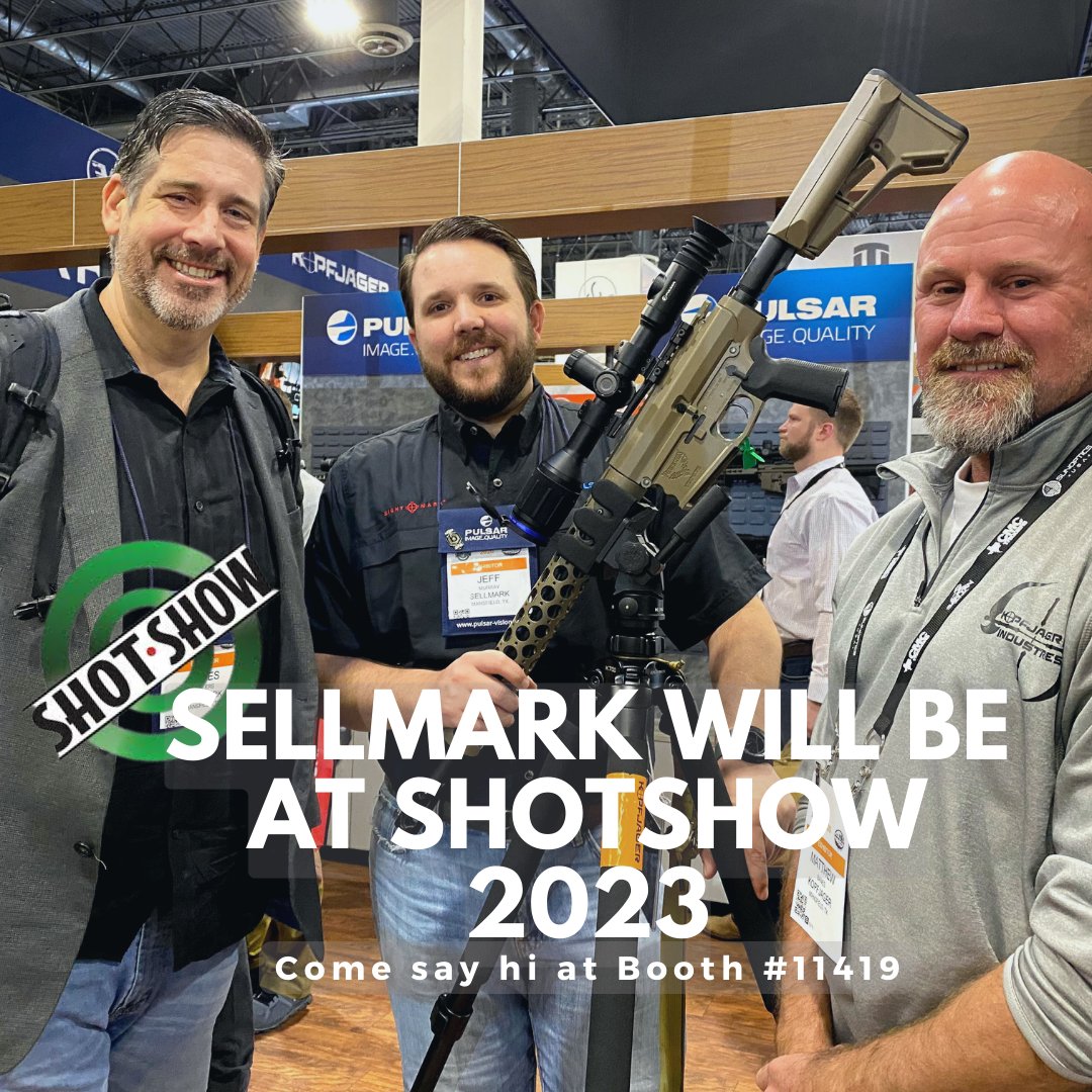 SellmarkCorp's tweet photo. If you are at Shot Show come say hi! We will be at booth #11419
-
We will be representing 6 different brands: Pulsar, Sightmark, Inforce, Kopfjager, FireField, & Bulletsafe
-
#sellmark #shotshow #tradeshows #outdoorindustry https://t.co/SnnY2F58xe