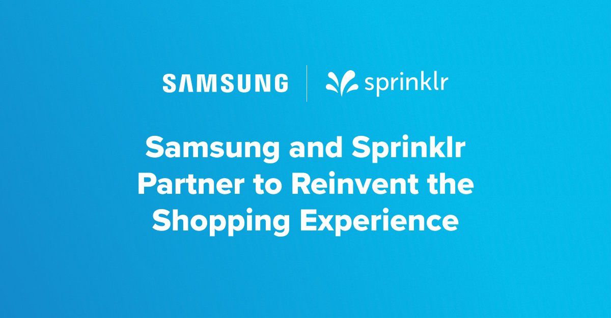 🔥 Huge news: <a href="/Sprinklr/">Sprinklr</a> is now an official Software Partner for Samsung, an industry leader in the global display market. Read how this will help retailers enhance customer experiences and drive business results: ms.spr.ly/6015eIldh

#NRF2023 #UnifiedCXM