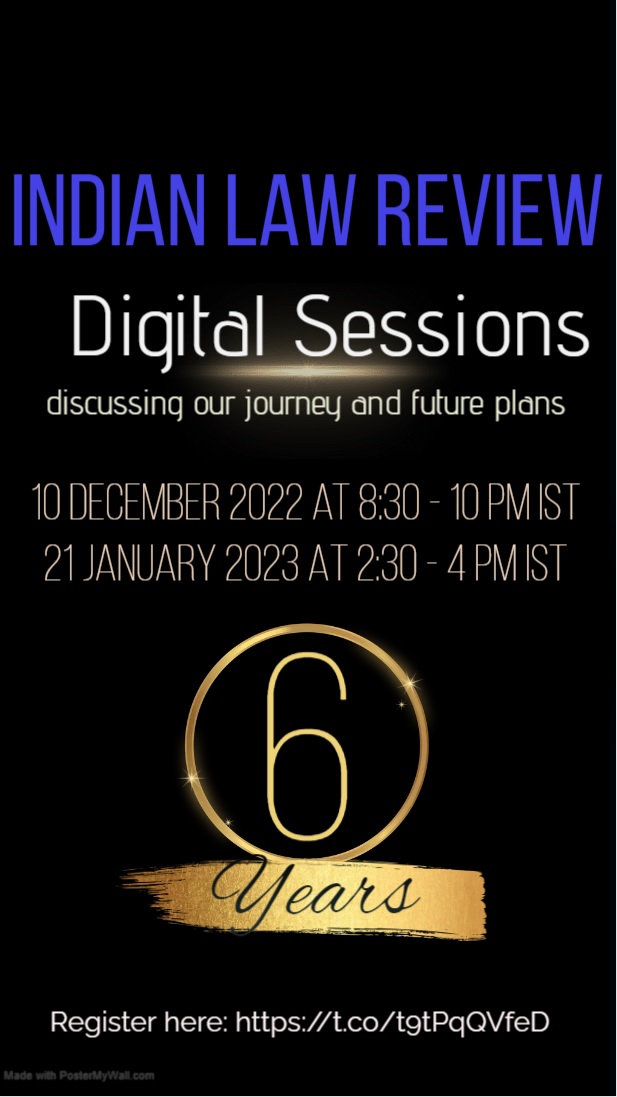 Indian Law Review tweet media