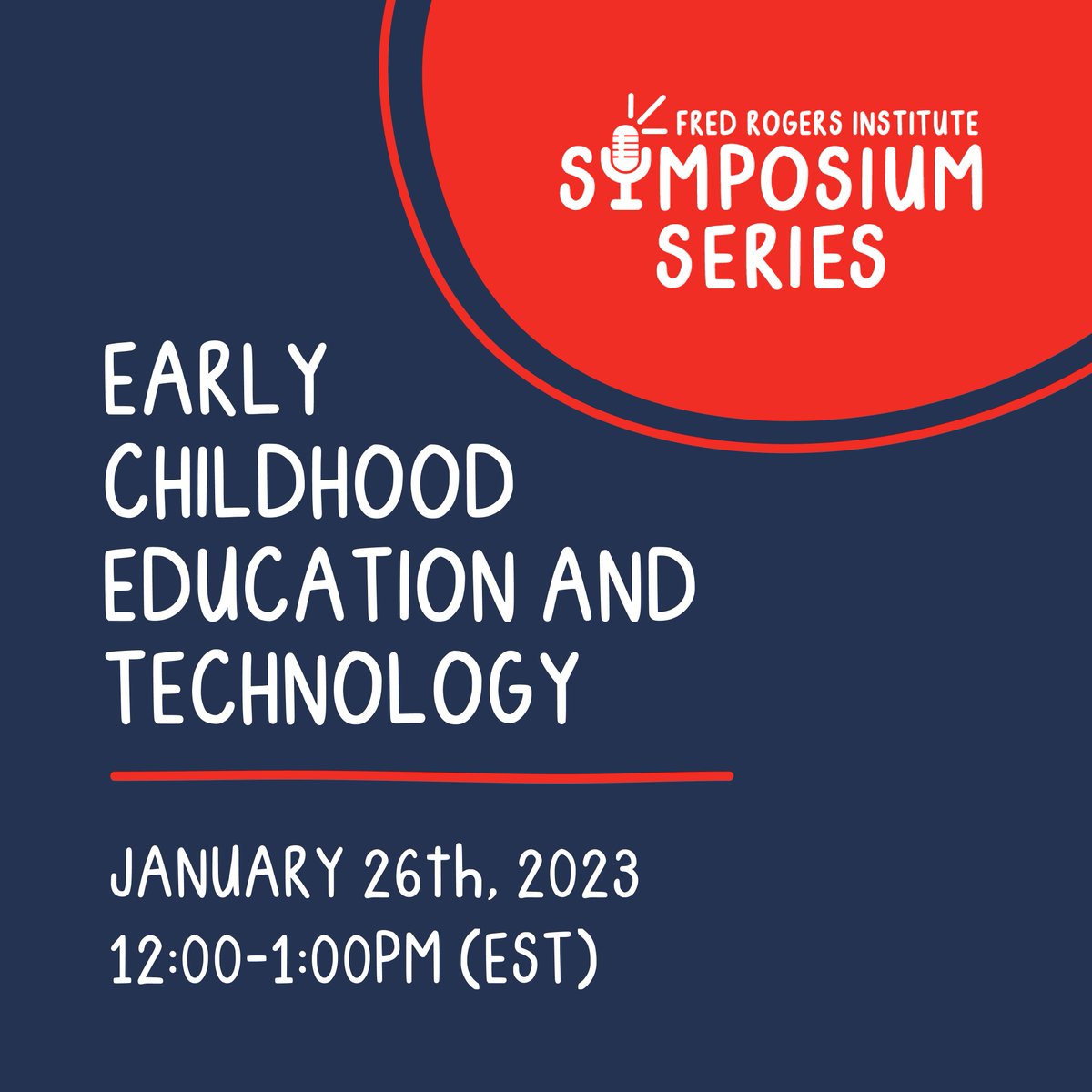 There’s still time to register for our winter Symposium Series event, Early Childhood Education and Technology! On January 26 from 12-1pm EST we will meet on Zoom for a panel discussion. All are welcome! Please register at the link below.

us06web.zoom.us/webinar/regist…