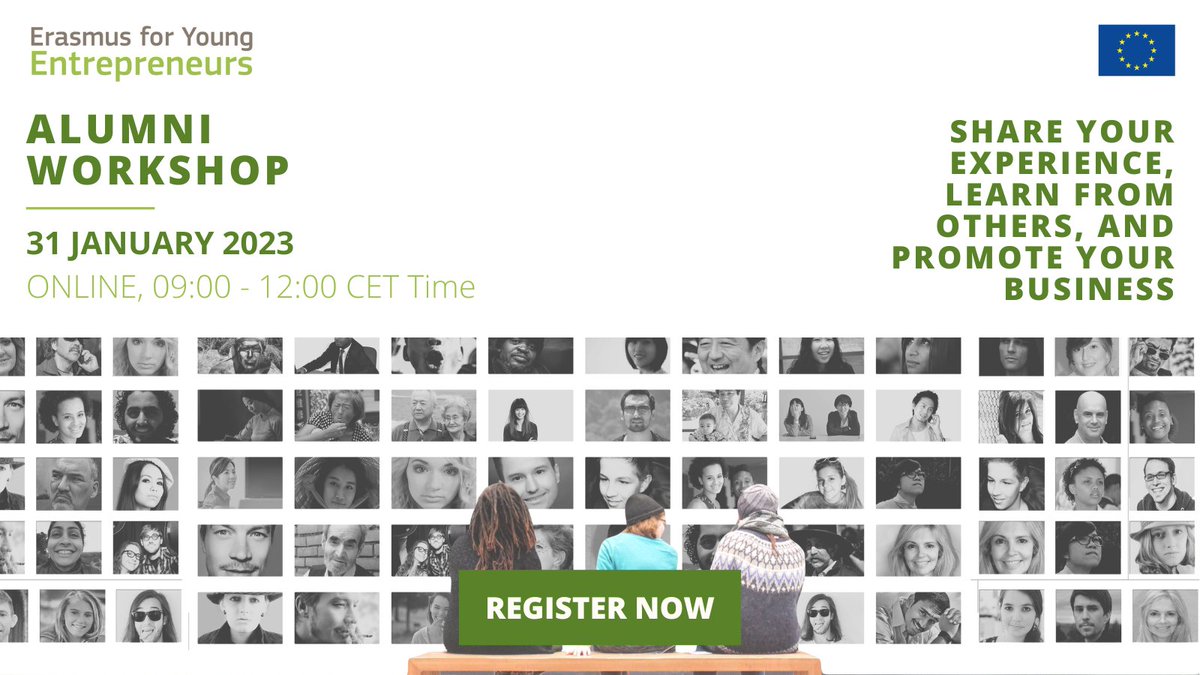 If you took part in an EYE exchange and want to promote your #business, join the pitching session of our #EYE Alumni workshop!
Don't have a business yet? Participate and network with other #entrepreneurs to get the tips you need!
📅 31/1/2023
Learn more: ow.ly/jQVL50MoL0C