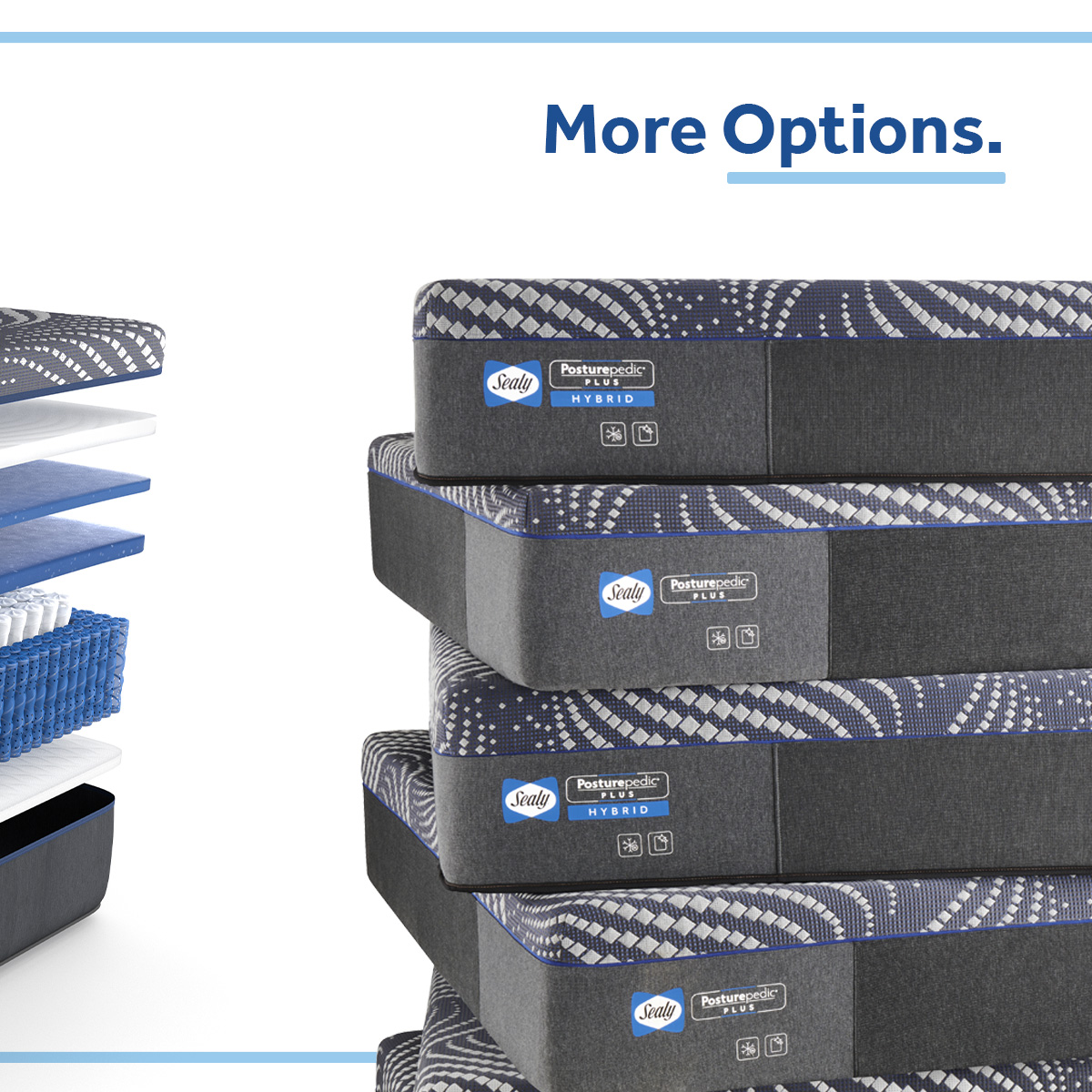 RoomsforLess's tweet photo. Looking for a mattress that has pressure-relieving power AND cooling comfort? Stop in today to try the Sealy® Posturepedic® Plus, now with more cooling, support, and options for every type of sleeper. Find your closest showroom: https://t.co/N50BdbFwIg https://t.co/kMaSM0z583