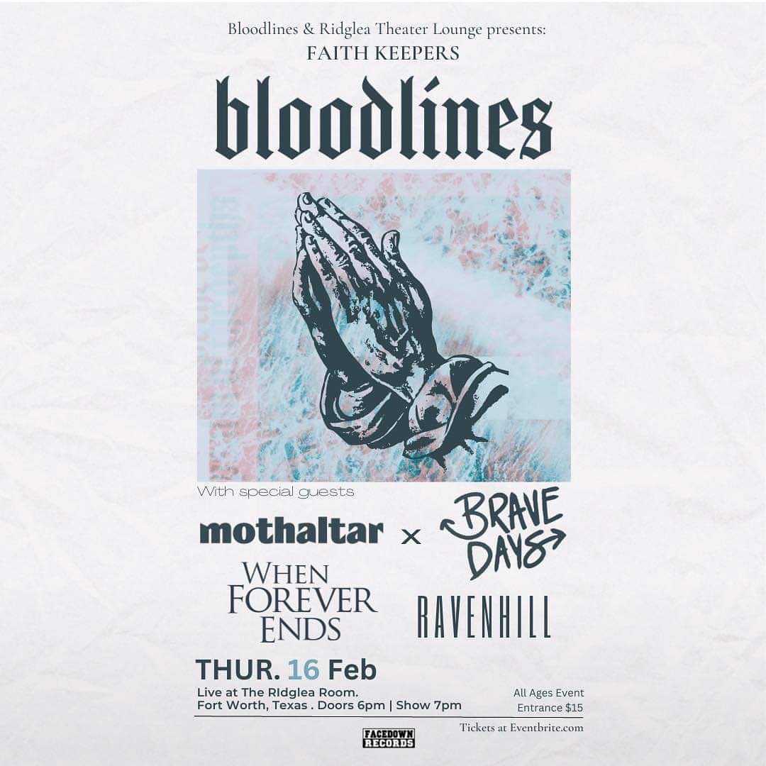 ✨FLYER UPDATE✨

Our show in Ft. Worth at the @ridglearoom on February 16th got 2 more bands added to it! 

This is going to be waaaaaay too much fun. Tickets are live! 

#bravedaystx #northtexaswhateverpunk #honeygoldrecords #palmmuterecords #facedownrecords