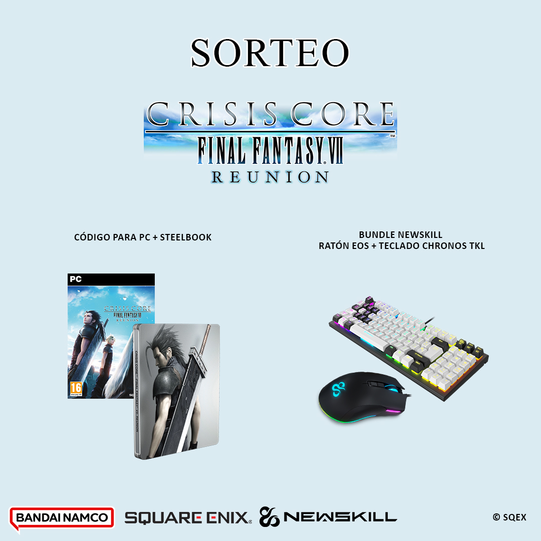 BandaiNamcoES's tweet image. 🌵 SORTEO #CRISISCORE 🌵

¿Algún PC gamer en la sala? ¡Tenemos el bundle perfecto para vosotros! 

Requisitos:
✅ Residir en España
✅ Seguir a @BandaiNamcoES y a @Newskill_ES
✅ 🔁 + ❤️ + mencionar a un amigo con el hashtag #NewskillxCrisisCore