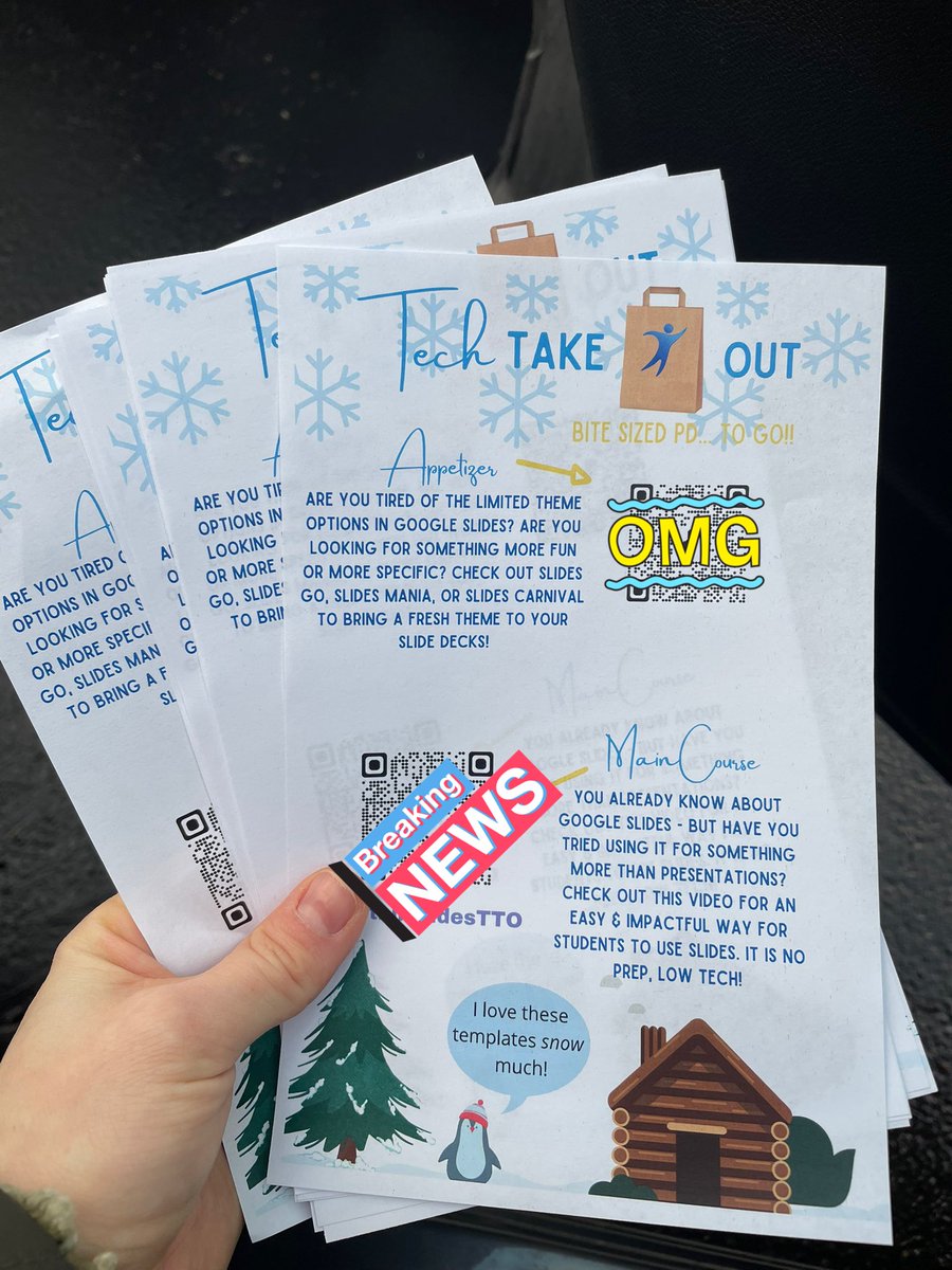 thatcoachcowan's tweet image. After a few months pause, #TechTakeOut is BACK! This is seriously the best way to provide PD to a building I don’t get to physically be in!  This month: Slides templates &amp;amp; the Thin Slides @eduprotocols #FEK12