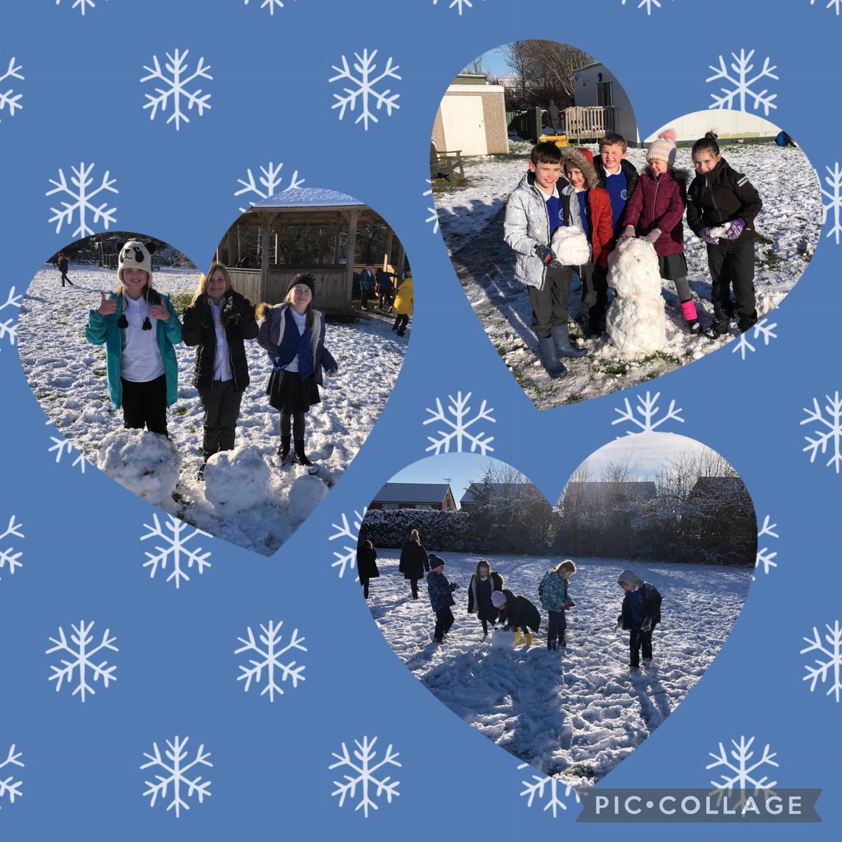 Lots of fun at break time today making the most of the snow ❄️ ⛄️