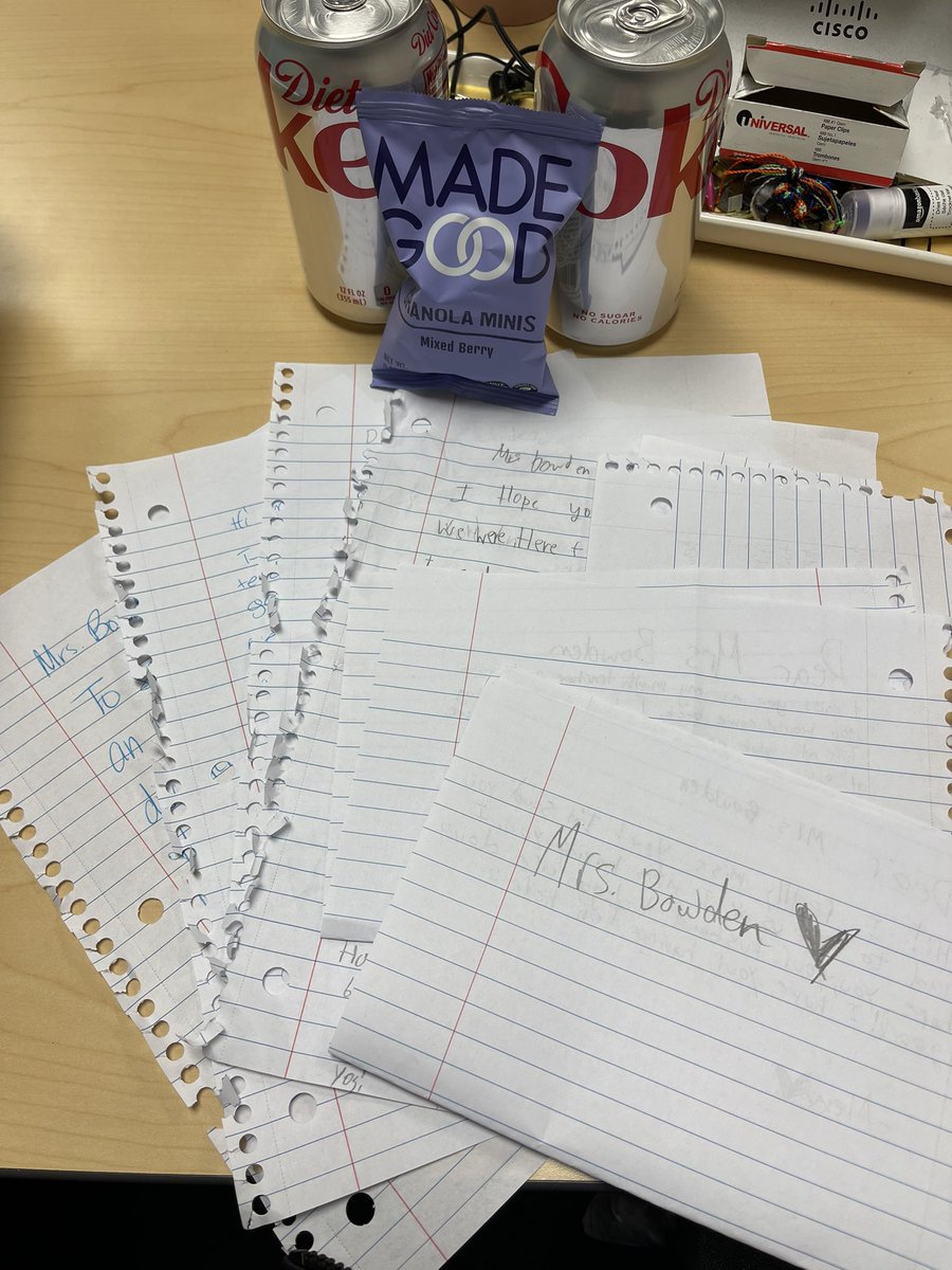 My OT students from last year were at my new school this weekend for Science Olympiad. I walked in to a desk filled with notes and treats!! I feel so loved! ❤️