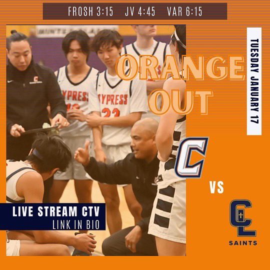 🚨GAMEDAY🚨
THE Program takes on Crean Lutheran at HOME! Wear 🟠🟠 &amp; cheer on Cypress in the battle of undefeated league teams.
#CypHype
<a href="/ocvarsity/">ocvarsity</a> <a href="/OCSportsZone/">OC Sports Zone</a> <a href="/ScholSeries/">Scholastic Series</a> <a href="/SteveFryer/">Steve Fryer</a> <a href="/mikehuntley63/">Michael Huntley</a> <a href="/MattyK31/">Matthew Kovach</a> <a href="/Devin_Ugland/">Devin Ugland</a> <a href="/MAlvarez02/">Manny Alvarez</a> <a href="/LACourtReport/">LA Court Report</a> <a href="/James_Escarcega/">James Escarcega 📈🏈🏀⚾️🥎 🤼🤽🏽‍♂️🏊🏼‍♀️🏌🏻⚽️</a> <a href="/cyphype/">CYPHYPE</a>
