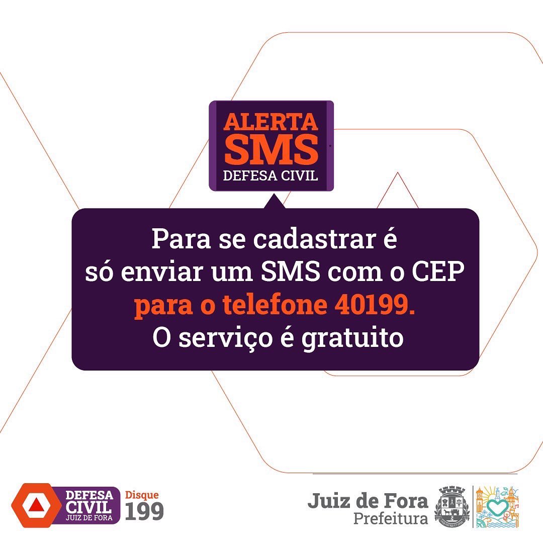 PJFemAlerta's tweet photo. Em casos de alerta de alta severidade, a mensagem vai aparecer direto na tela do seu celular. Assim, a gente garante que a informação vai ser vista.
🚨 Então fique atento e cadastre-se! 😉
#PJF #DefesaCivil #juizdefora #segurança #flashsms #199 https://t.co/pGmizc6eJ2