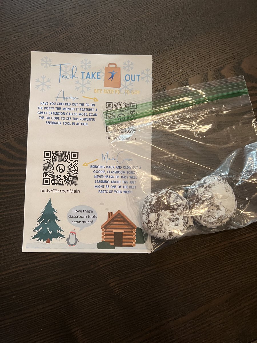 mrsrinehart1's tweet image. Today&apos;s #TechTakeOut featured review material + &quot;puppy chow 🍪s&quot;. The appetizer featured @justmoteHQ + the main course featured @Classroomscreen. Both tools have come up in conversation recently so they seemed perfect! @saylerparkjags @ForwardEdgeOH 

#FEK12 #dpvils #EDUCoachChat