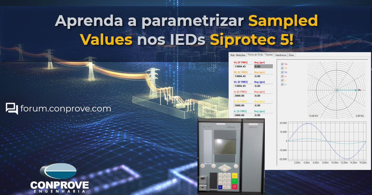 Conprove_eng's tweet image. Parametrização Sampled Values no Siprotec 5: O décimo post da série sobre IEC 61850 irá tratar da parametrização do IED Siprotec 5 7SL86 para recebimento de Sampled Values. Acesse agora em nosso fórum: mla.bs/30263e5a

#conprove #multimsv #sampledvalues #Siemens7SL86