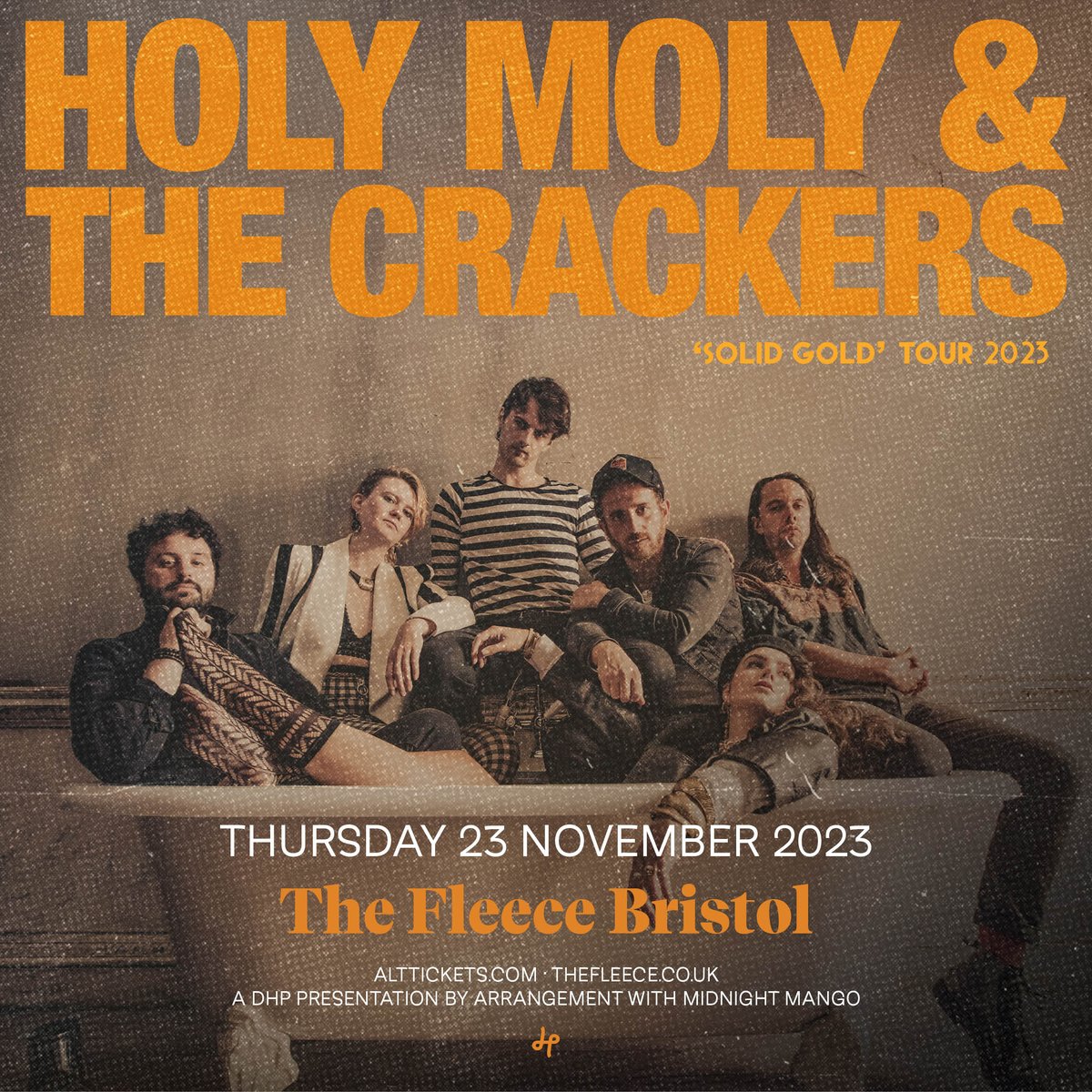 Fiery folk-rockers @HolyMolyHQ have added a new date at @FleeceBristol to their tour in support of their upcoming album 'Solid Gold'! Tickets go on sale this Friday at 10AM, set a reminder: bit.ly/3w6rJVc