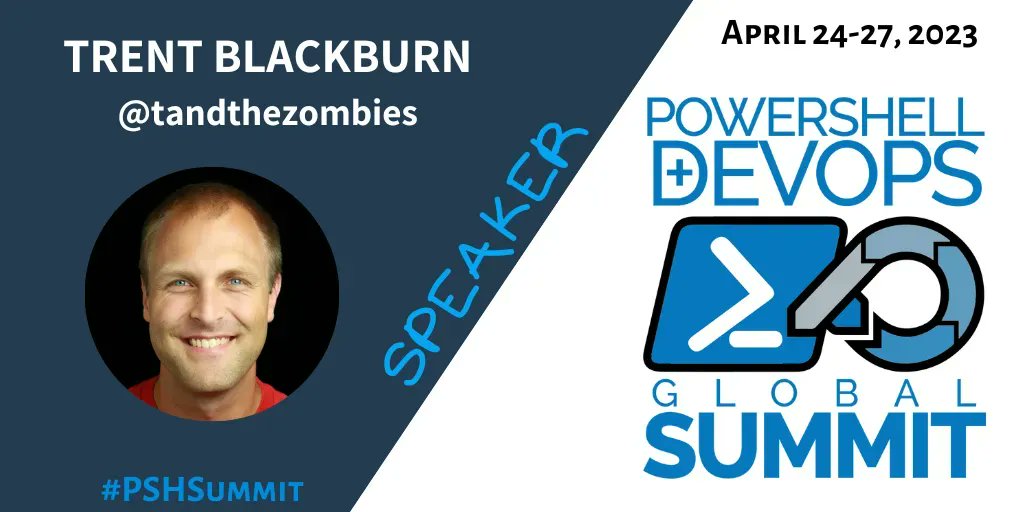 PSHSummit (@pshsummit) on Twitter photo Introducing and welcome Trent Blackburn as speaker for #PowerShell & #DevOps Global Summit 2023 (April 24-27). Get your tickets today - bit.ly/3f6Ezht
#Automation #ITpros #scripting #PSHSummit <a href="/tandthezombies/">Trent Blackburn</a> Introducing and welcome Trent Blackburn as speaker for #PowerShell & #DevOps Global Summit 2023 (April 24-27). Get your tickets today - bit.ly/3f6Ezht
#Automation #ITpros #scripting #PSHSummit <a href="/tandthezombies/">Trent Blackburn</a>