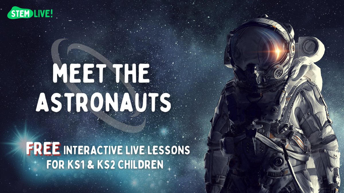 STEMLiveLessons's tweet photo. FREE Live Lessons: Meet the Astronauts 🚀👩🏼‍🚀 

Join us for our first Live Lessons from the @SaxaVord_Space Port and meet NASA astronauts! We are offering these for FREE to all primary schools! 

All you have to do is sign up here: https://t.co/rLYTIdQcp7

#STEM #EDUtwitter https://t.co/ezLXLxKbkn