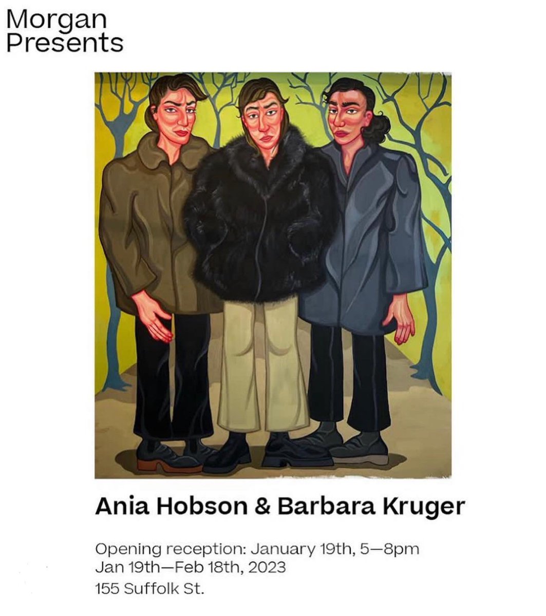 Super excited to announce that my first solo show in NewYork is opening in 2 days time! I will be showing alongside a historical work by Barbara Kruger! 💫 #newyork #usa #aniahobson #suffolk #london