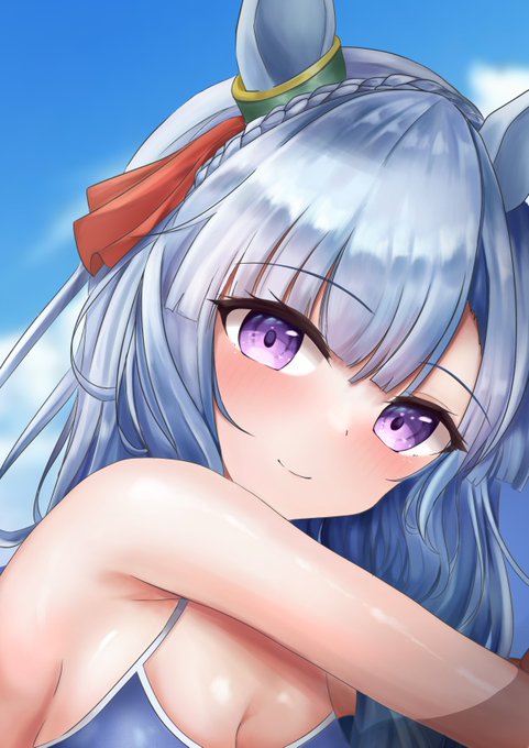 「breasts school swimsuit」 illustration images(Latest)