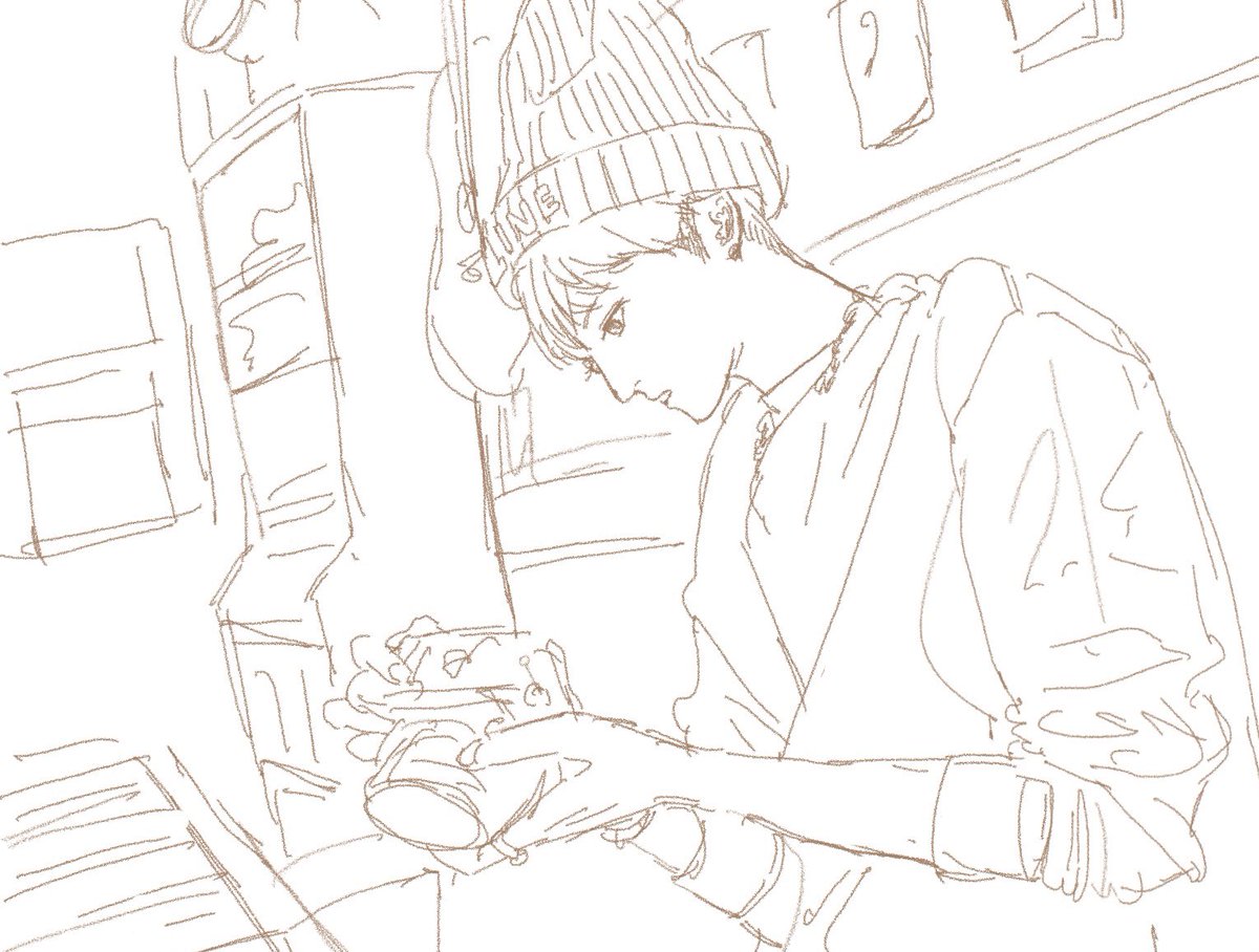 ykmt__32's tweet photo. ほぼ毎日模写させてもらってるんだけど、描き終わった〜ってなった瞬間に新しい供給がくる😂今日のもシャツの練習にもってこい🥰 https://t.co/0BxW1Yb33H