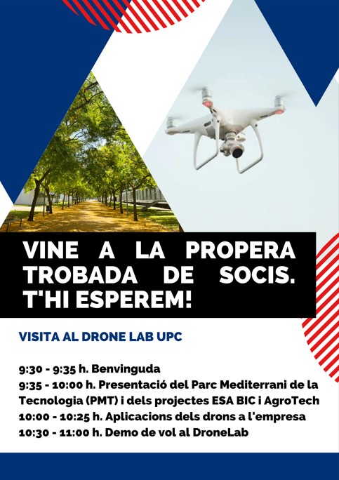 AEBALL_UPMBALL's tweet photo. 📣 Visita el DroneLab de la UPC i descobreix aplicacions de drons per a les empreses 
📆22 de febrer 
⏰9:30 - 11:00 hores
📍Parc Mediterrani de la Tecnologia (PMT) C/ Esteve Terrades, 7. Edifici D4 (EETAC). Sala 028-2 (planta baixa)
📲 https://t.co/nUNojZqkmk
#PartnersTime https://t.co/u66PZXevFj