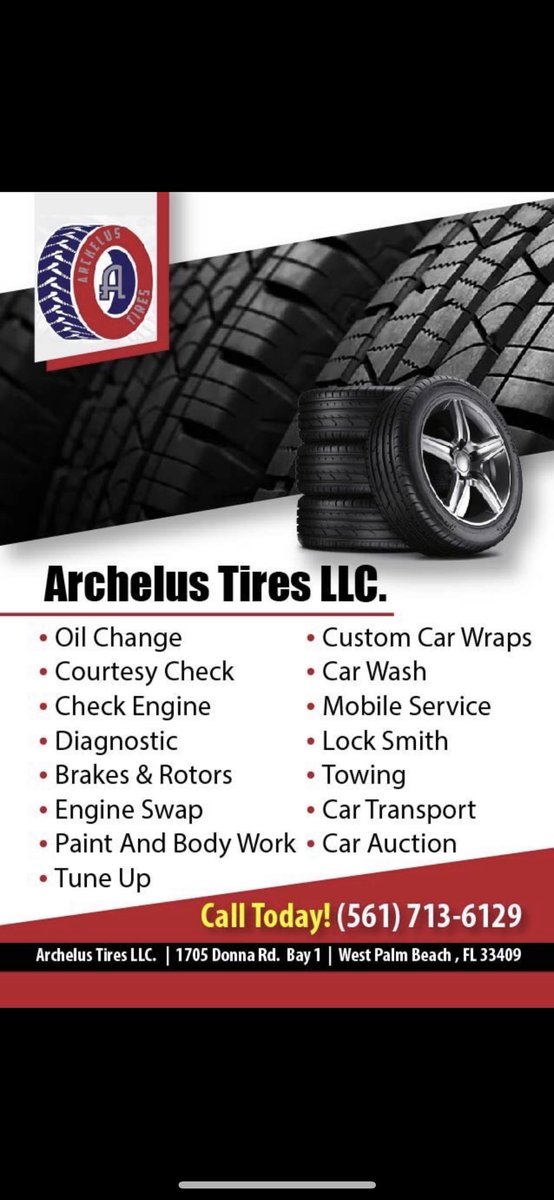 Shop open place those orders and let me know what you need 👨🏾‍🔧 #ArchelusTires #TireShop #newtires #Usedtires #westpalm #westpalmbeach #palmbeachcounty #southflorida #soflo #florida #explore #viral #familyowned #familyoperated #supportsmallbusiness #localbusiness 🏎️💨💨💨