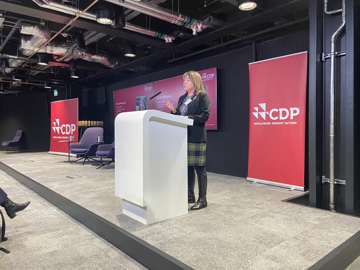 Kicking off todays @CDP UK leadership awards with a call to action on #netzero and #ClimateActionNow from #cdpsupplychain member and A list for climate @BTGroup’s @gabrielle_giner #cdpalist