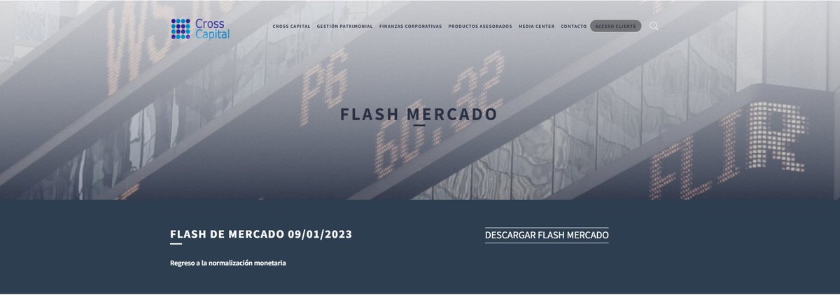 CrossCapital's tweet photo. 💬 ¿Le gustaría descubrir nuestras perspectivas para 2023? Este año viene cargado de eventos relevantes para los inversores, que analiza @MelwaniMunesh en nuestro Flash de Mercado: "Regreso a la normalización monetaria".
🌐 Descargar: https://t.co/NTtvcWbPa6
_
#eaf #flashmarket https://t.co/jujsaqGGZc