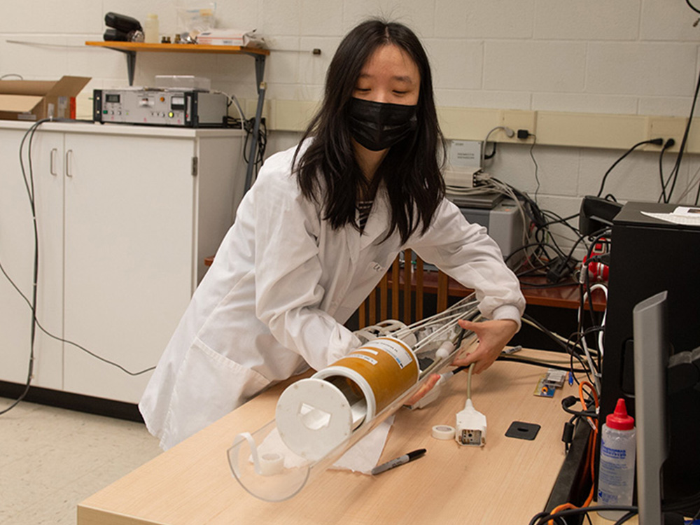 PennStateBME's tweet photo. Deep breath in ... and out. 🧘  

A study co-authored by Professor Nanyin Zhang identified a potential link between respiration and neural activity that may help answer the question, how does breathing control, common in mediation, regulate emotions: https://t.co/n0XDCBT4BU https://t.co/x9psjhb15M