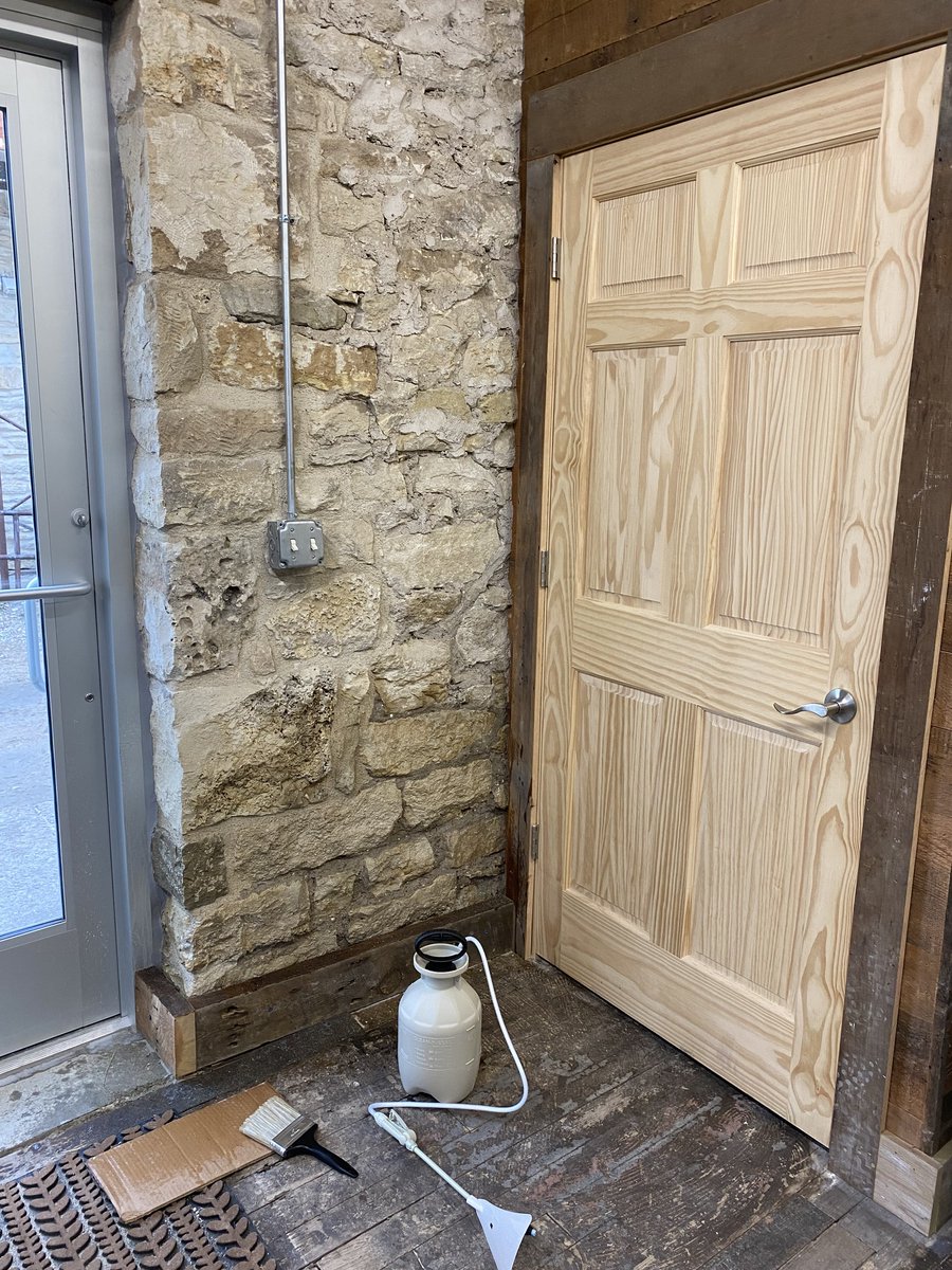 "Today we are testing out a water-based masonry dust-proofing seal. We think this will be a fantastic solution to allow breathability in our 1870s/1880s interior limestone building, while also keeping the dust from getting into our apparel and machines."
hubs.ly/Q01y7tzc0