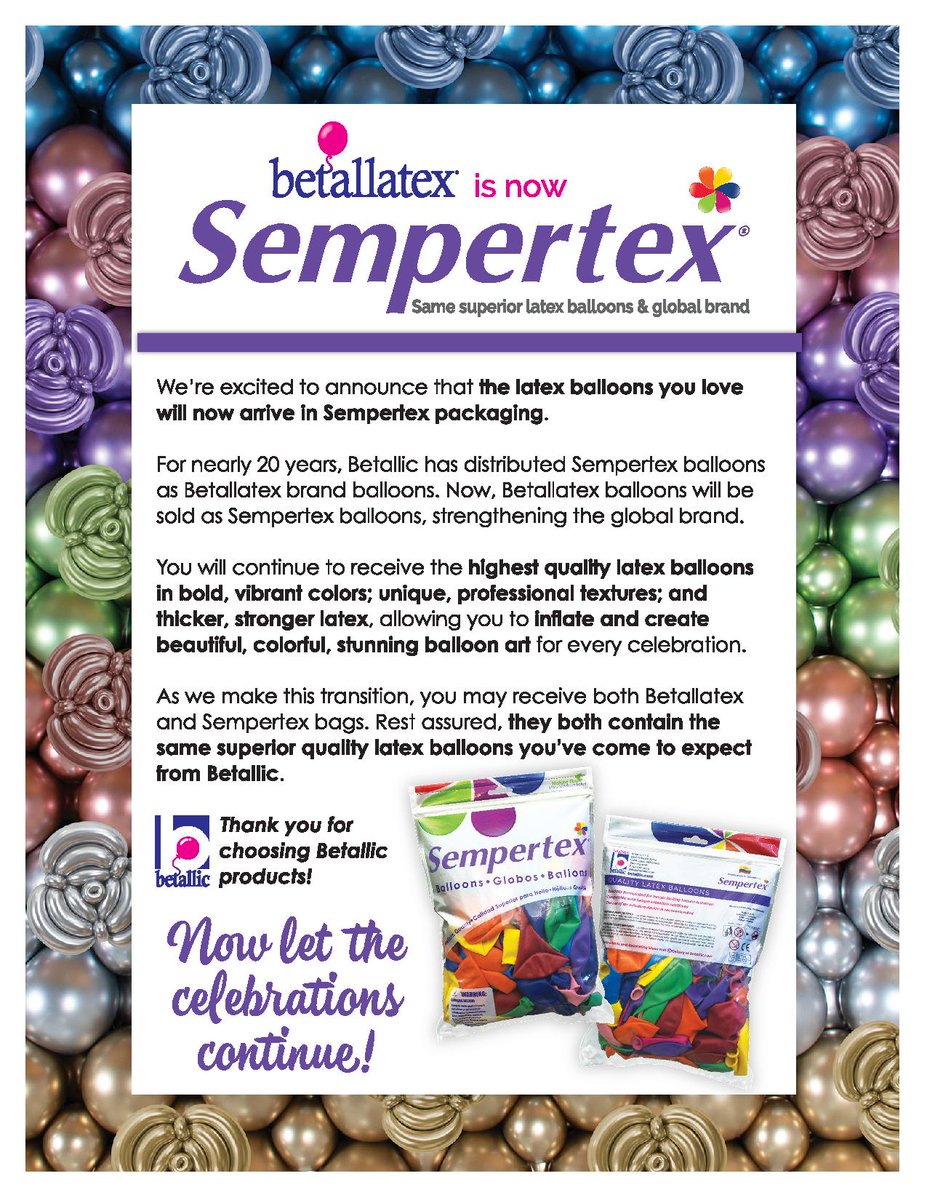 #betallic #sempertex #betallicballoons #BETALLATEXisnowSEMPERTEX