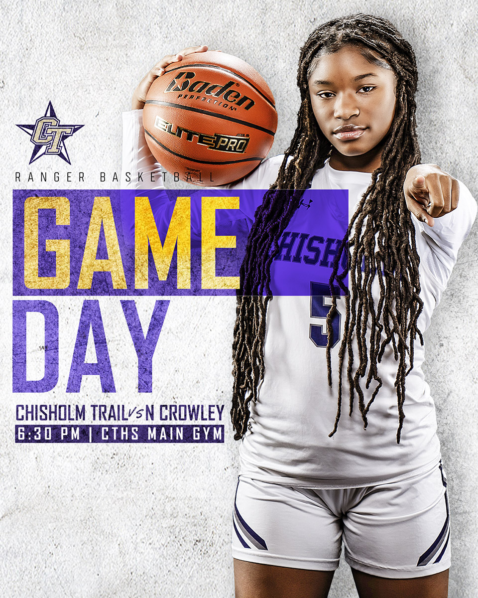 #Gameday!!!
🏀<a href="/CTHS_Lady_Hoops/">CTHS GBB (official)</a> vs North Crowley
⏲️6:30 p.m.
 📍<a href="/ChisholmTrailHS/">CTHS</a> 
#txhshoops #allin

Tickets: chisholmtrailathletics.com/HTtickets
Live stream: chisholmtrailathletics.com/broadcasts