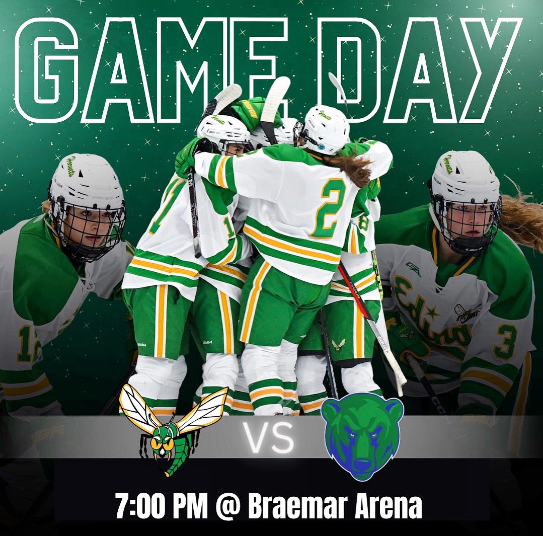 It smells like hunting season…or should we say GAME DAY!!! 🐝

🆚 <a href="/therealBGH/">Blake Girls Hockey</a> 
⏰ 7pm
📍 Braemar
💻 MNHockey.TV