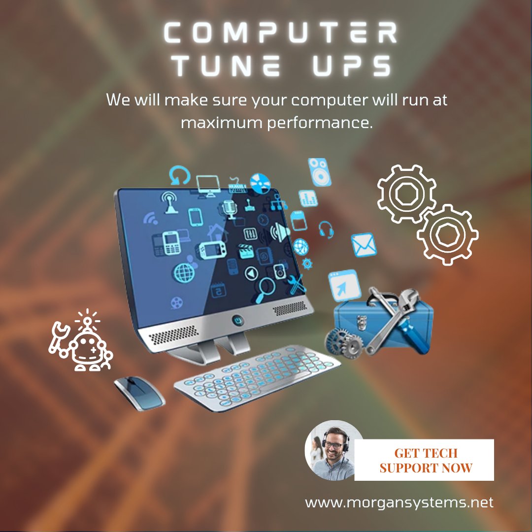 Our experts will not only help you speed up your slow computer, but they will also make sure it is safe from potential threats. We will make sure your computer will run at the maximum performance. Visit morgansystems.net for total PC tune-up assistance.
#morgansystemsLLC