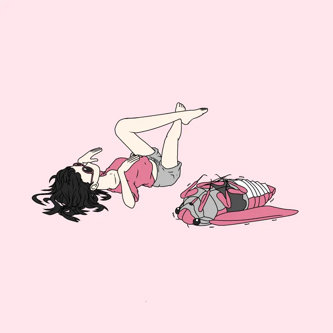  ruzさん500人突破おめでとうございます!参加&amp;フォロー失礼します!顔(目)を描かずに女の子を描く人です_φ(・_・よろしくお願いします!! 