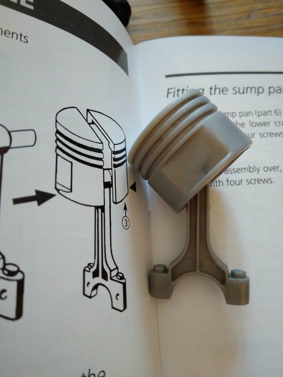 j_martay's tweet image. 4 Cylinder Engine by Machine Works: Constructing the #CylinderBlock!
#Pistons assembled, added to #crankshaft, and inserted into cylinders; cylinder block added to base
Piston-cylinder fit was too tight and needed sandpapering - otherwise very fun so far!
#ConstructionKit #STEM
