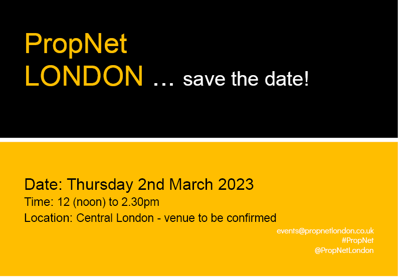 PropNetLondon's tweet photo. The date has been set for the first @PropNetLondon  of 2023! 
#propertyevents #constructionuk #networking #Professional #rics https://t.co/5ImejIRaK7