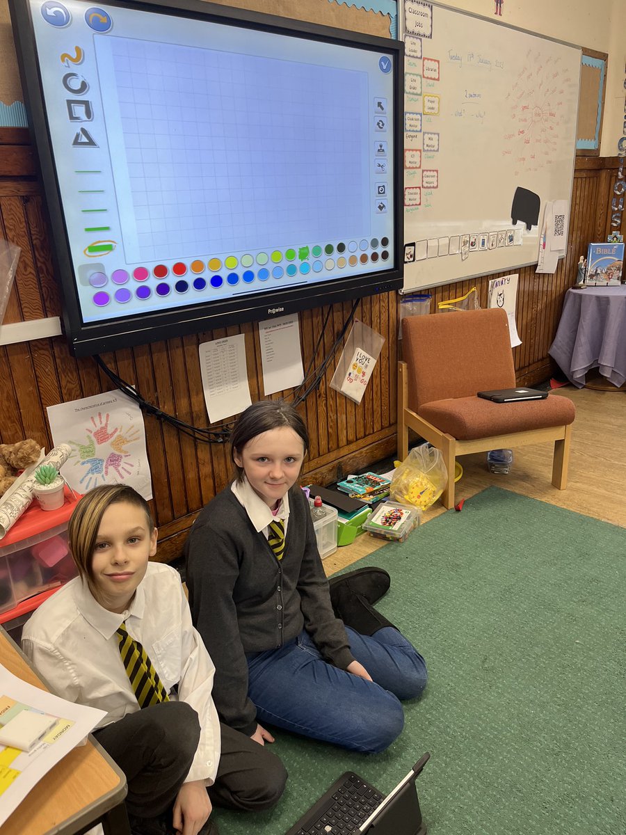 StNiniansRCPS's tweet photo. Very proud of our P7 Digital Leaders who planned and delivered a ‘Scratch’ coding workshop for the P4/5s today. After just an hour, the creations made were fantastic! Both creativity and problem solving skills being developed. 

#leadinglearning

@DigiLearnEdin @scratch https://t.co/zQx53nJhfr