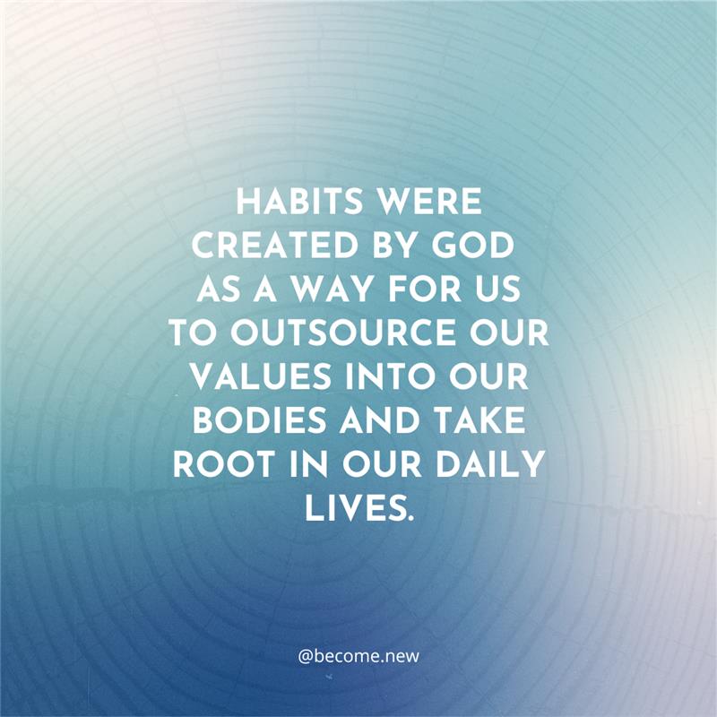 johnortberg's tweet photo. Habits were created by God as a way for us to outsource our values into our bodies and take root in our daily lives. https://t.co/4Q46Z5cvuR