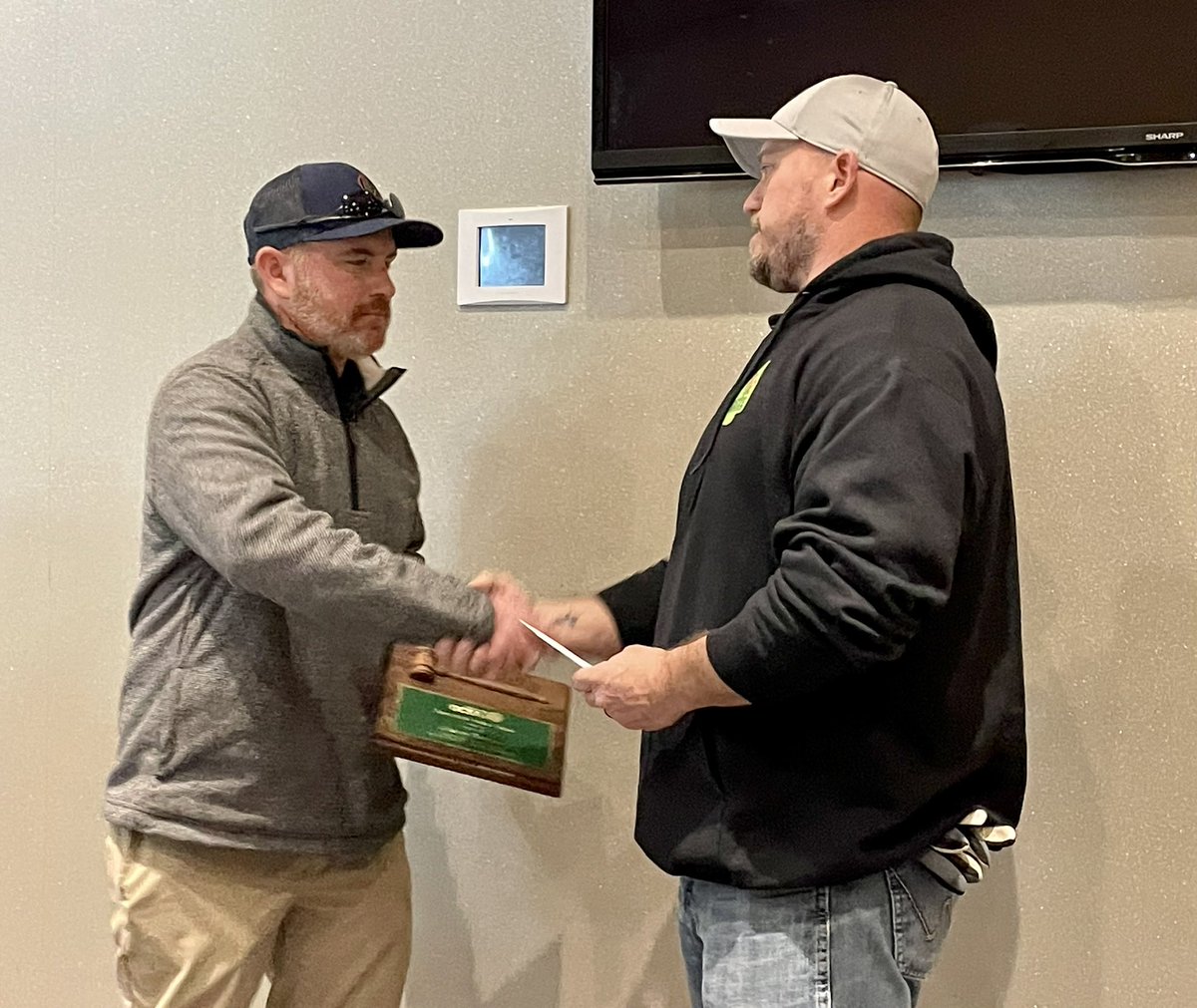OKGCSA's tweet photo. Great round table discussion yesterday at our first @OKGCSA meeting of the year! Great turnout and huge thanks to our past president Jeremy Biswell!! Congrats to Nick Neal, our current president! @GCSAA https://t.co/i003s5hcv3