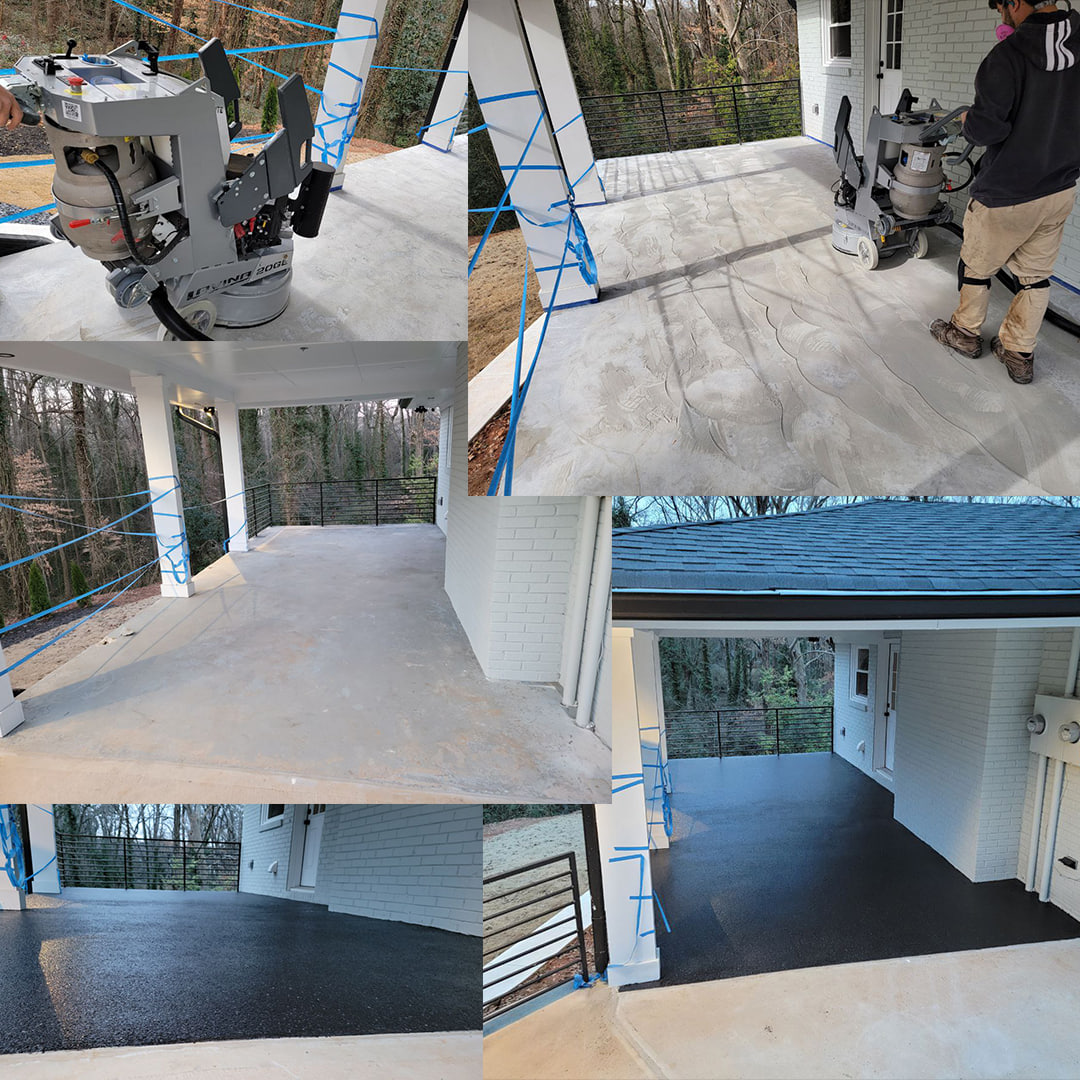 Upgraded this carport in Decatur with a durable and stylish epoxy floor featuring carbon flake. See the difference it makes! 

#moepoxy #epoxy #epoxyflooring #carports #concretegrinding #flakefloor