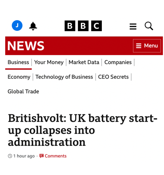July 2021 vs January 2023. A tale of Brexit 'success' in one battery-making gigafactory.